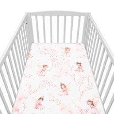 NEW BABY Bombažna rjuha za otroško posteljico Fairies 120x60cm