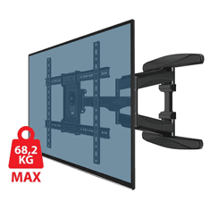 Esperanza Univerzalni LED TV nosilec 40-85", 68kg, 600x400, črna barva