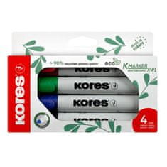 Kores Eco K-Marker - 4 barve (črna, rdeča, modra, zelena)