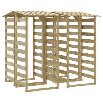 Vidaxl Pergola s streho 4 kosi 100x90x200 cm impregnirana borovina