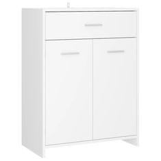 Vidaxl Kopalniška omarica bela 60x33x80 cm iverna plošča