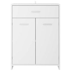 Vidaxl Kopalniška omarica bela 60x33x80 cm iverna plošča