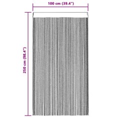 Vidaxl Zavese iz nitk 2 kosa 100x250 cm kremne barve
