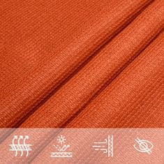 Vidaxl Senčno jadro 160 g/m² oranžno 2x4 m HDPE