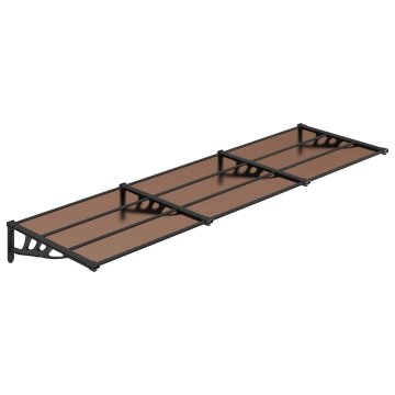 Vidaxl Nadstrešek za vrata črn 297,5x90 cm polikarbonat