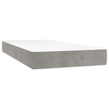 Vidaxl Vzmetnice z žepkastimi vzmetmi 100 x 220 x 20 cm Svetlo siva