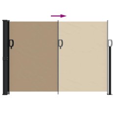 Vidaxl Zložljiva stranska tenda taupe 140x500 cm