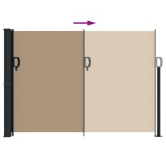 Vidaxl Zložljiva stranska tenda taupe 140x600 cm