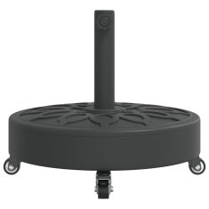 Vidaxl Podstavek za senčnik s kolesi za drog Ø38/48 mm 27 kg okrogel