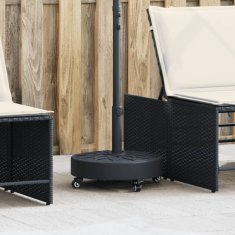 Vidaxl Podstavek za senčnik s kolesi za drog Ø38/48 mm 27 kg okrogel