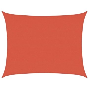 Vidaxl Senčno jadro 160 g/m² terakota 6x8 m HDPE