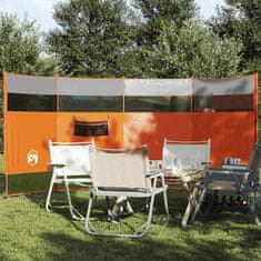 Vidaxl Vetrobran za kampiranje oranžen 366x152x152 cm vodoodporen