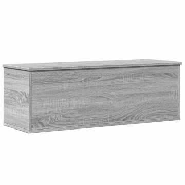 Vidaxl Škatla za shranjevanje siva sonoma 102x35x35 cm inženirski les