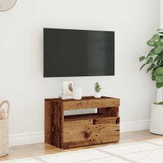Vidaxl TV omarica z LED starinski les 60x35x40 cm inženirski les