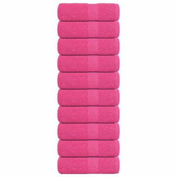 Vidaxl vidaXL Brisače 10 kosov, roza, 30 x 30 cm, 100 % bombaž