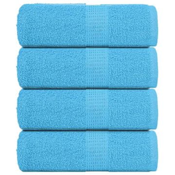Vidaxl vidaXL Brisače, 4 kosi, turkizne, 30 x 30 cm, 100 % bombaž