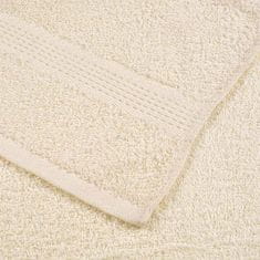 Vidaxl Komplet brisač 6-delni krem 360 gsm 100% bombaž