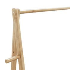 Vidaxl Stojalo za oblačila s policami 132x45,5x150,5 cm bambus