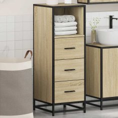 Vidaxl Kopalniška omarica sonoma hrast 35x37,5x100 cm inženirski les