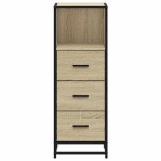 Vidaxl Kopalniška omarica sonoma hrast 35x37,5x100 cm inženirski les
