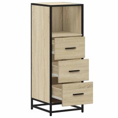 Vidaxl Kopalniška omarica sonoma hrast 35x37,5x100 cm inženirski les