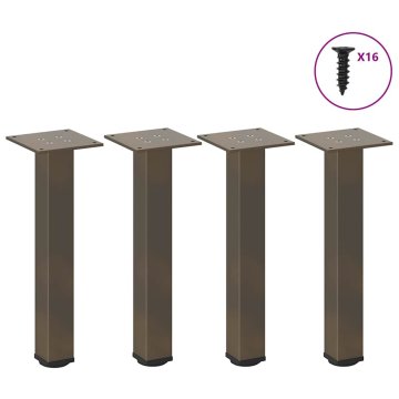 shumee vidaXL Noge za mizo za kavo 4 kosi naravno jeklo 30-32 cm jeklo