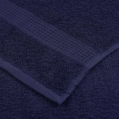 Vidaxl Brisače 10 kos modra 30x30 cm 360 g/m² 100% bombaž
