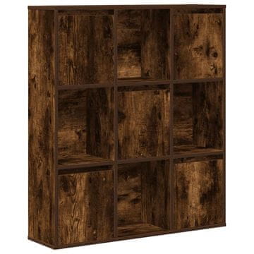 Vidaxl Knjižna omara dimljeni hrast 89x24x101,5 cm inženirski les