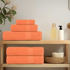 Vidaxl Brisače 10 kos oranžna 100x200 cm 360 g/m² 100% bombaž