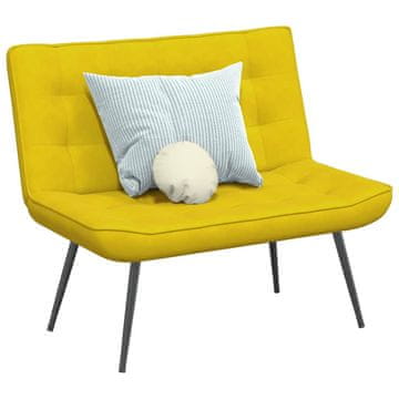 Vidaxl vidaXL Klop rumena 110x74x84 cm žamet