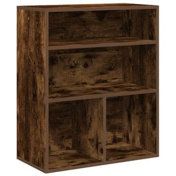 Vidaxl Knjižna omara dimljeni hrast 60x30x71,5 cm inženirski les