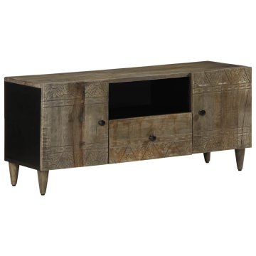Vidaxl TV omarica svetlo siva 105x33,5x46 cm masivni les Mango