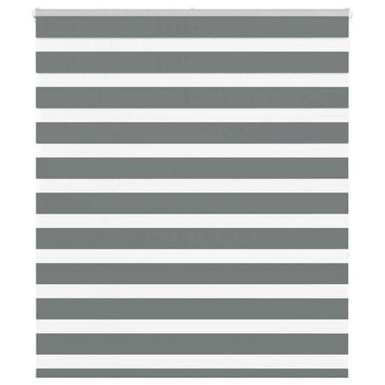shumee vidaXL Zebra senčilo temno sivo 135x150 cm tkanina širina 130,9 cm