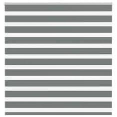 shumee vidaXL Zebra senčilo temno sivo 140x100 cm tkanina širina 135,9 cm