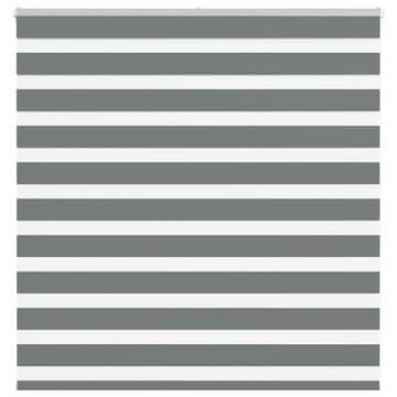 shumee vidaXL Zebra senčilo temno sivo 140x100 cm tkanina širina 135,9 cm