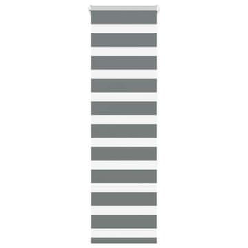 shumee vidaXL Zebra senčilo temno sivo 45x150 cm tkanina širina 40,9 cm