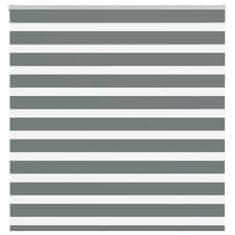 shumee vidaXL Zebra senčilo temno sivo 145x150 cm tkanina širina 140,9 cm