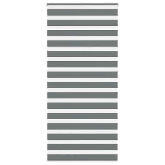 shumee vidaXL Zebra senčilo temno sivo 95x230 cm tkanina širina 90,9 cm
