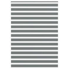 shumee vidaXL Zebra senčilo temno sivo 155x200 cm tkanina širina 150,9 cm