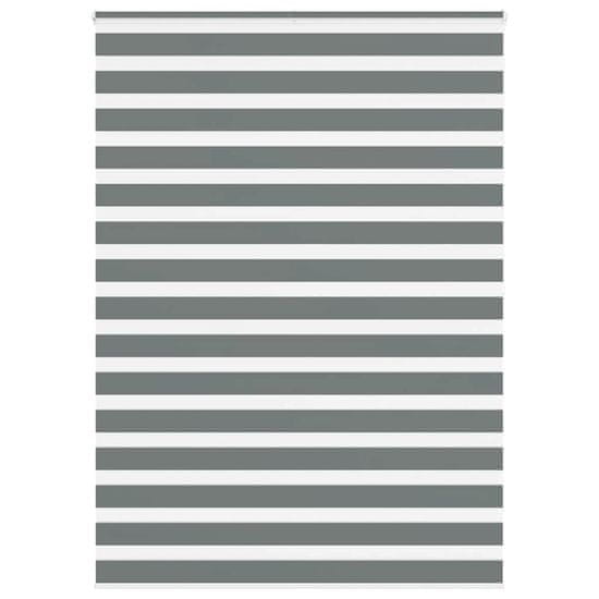 shumee vidaXL Zebra senčilo temno sivo 155x200 cm tkanina širina 150,9 cm
