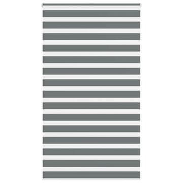 shumee vidaXL Zebra Blind Dark Grey 125x230 cm Širina tkanine 120,9 cm