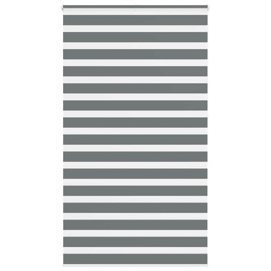 shumee vidaXL Zebra senčilo temno sivo 130x230 cm tkanina širina 125,9 cm