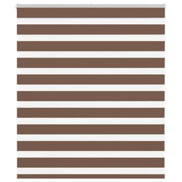Vidaxl vidaXL Zebra rolo zavesa, breza, širina blaga 130,9 cm, poliester