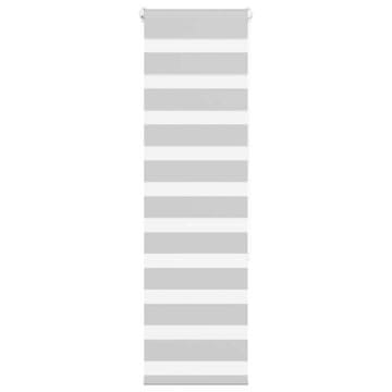shumee vidaXL Zebra senčilo svetlo sivo 45x150 cm tkanina širina 40,9 cm