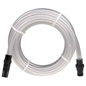 Vidaxl Sesalna cev s PVC priključki prozorna 1" 10 m PVC