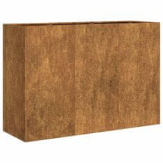 Vidaxl Planter Rusty 120x40x80 cm Vremensko odporno jeklo