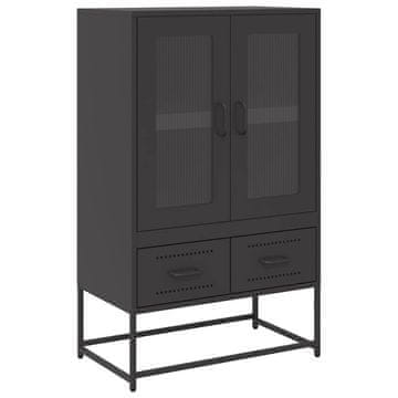 Vidaxl Visoka omara črna 68x39x111,5 cm jeklo