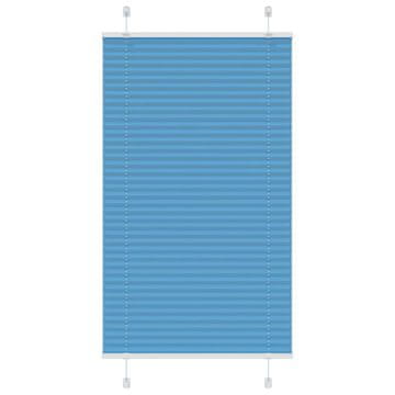 Vidaxl Plisirana senčila modra 75x150 cm, širina blaga 74,4 cm, poliester