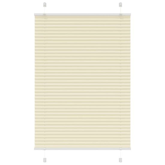shumee vidaXL Plisirana žaluzija Cream 95x150 cm Širina tkanine 94,4 cm