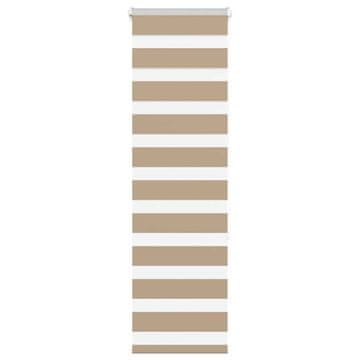 shumee vidaXL Zebra senčilo peščeno rjava 40x150 cm tkanina širina 35,9 cm